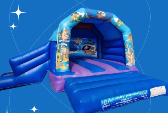 Pirate Themed Combo Side Slide Bouncy Castle